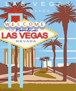 Las Vegas Nevada Poster paint by numbers