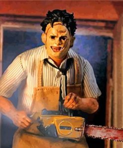 Leatherface Horror Movie paint by numbers