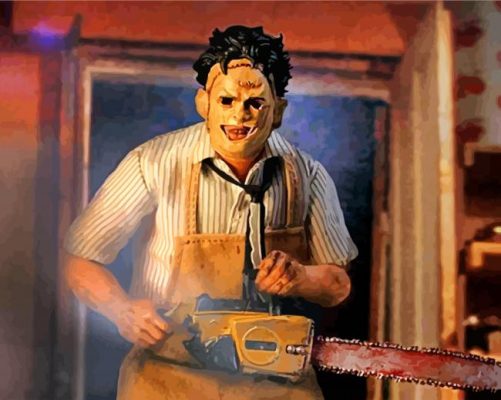 Leatherface Horror Movie paint by numbers