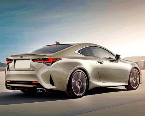 Aesthetic Grey Lexus Car paint by numbers