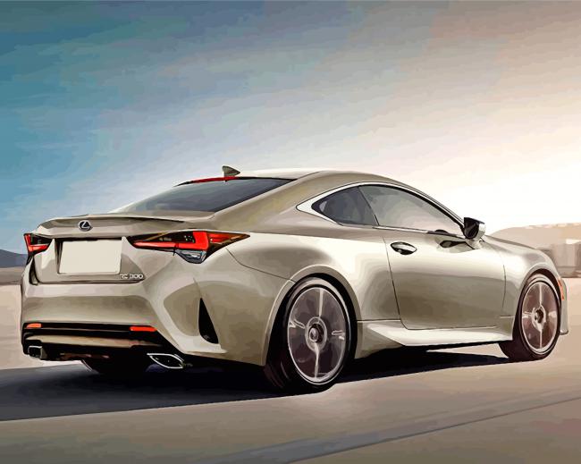 Aesthetic Grey Lexus Car paint by numbers
