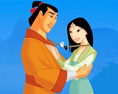 Hua Mulan And Li Shang Love paint by numbers