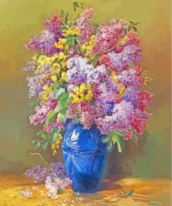 Lilacs In Blue Vase paint by numbers