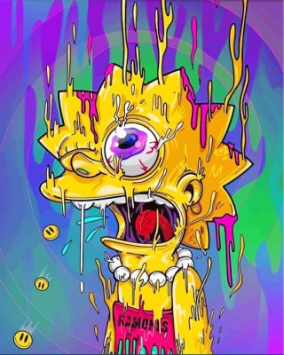 Lisa Simpson Illustration paint by numbers