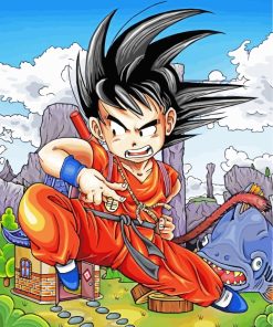 Little Goku Anime paint by numbers