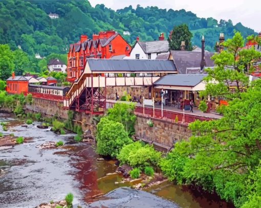 Llangollen Railway Station paint by numbers