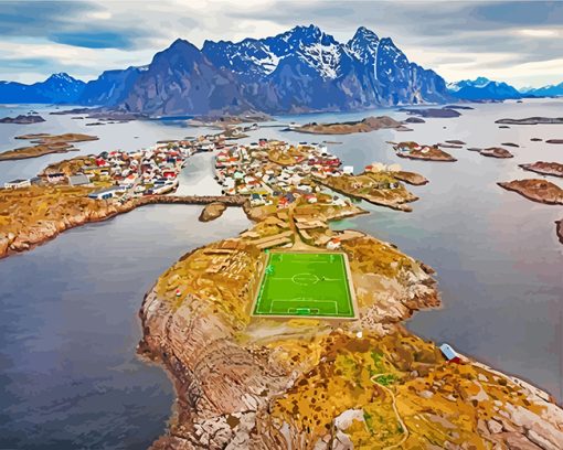 Lofoten Norway paint by numbers