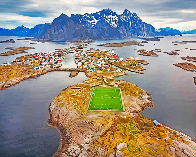 Lofoten Norway paint by numbers