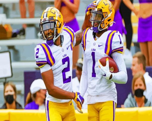 LSU Tigers American Football paint by numbers