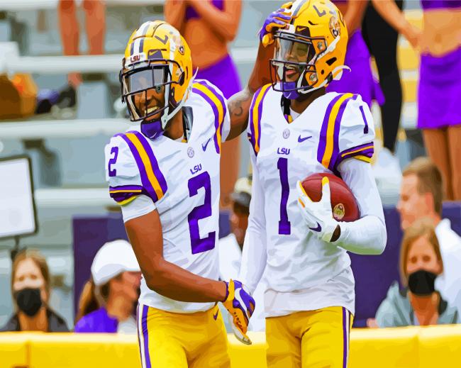 LSU Tigers American Football paint by numbers