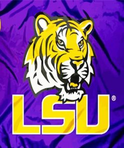 LSU Tigers Logo Football paint by numbers