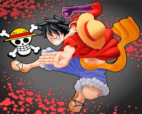 Luffy One Piece Art paint by numbers