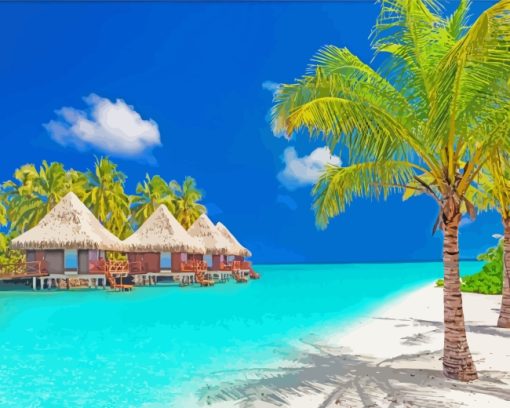 Maldive Paradise paint by numbers