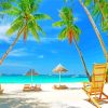 Maldive Tropical Beach paint by numbers