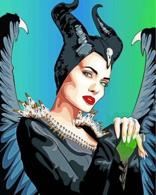 Angelina Jolie Maleficent Movie paint by numbers