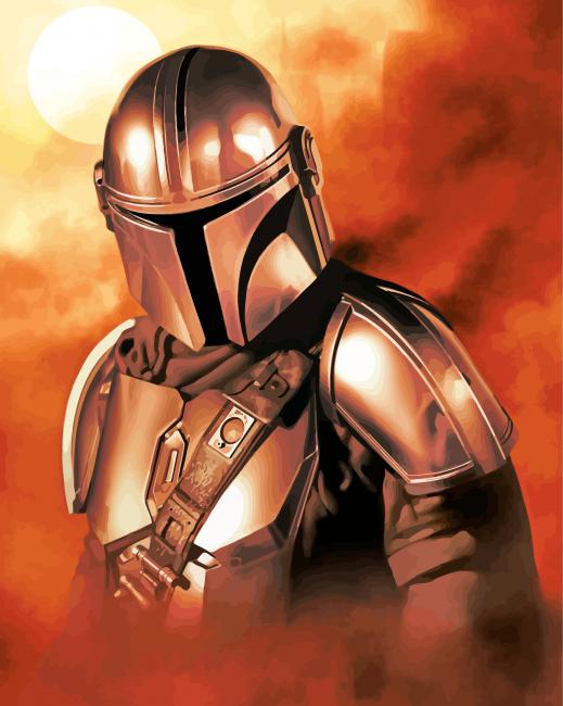 Mando Portrait paint by numbers