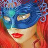 Aesthetic Masked Woman paint by numbers