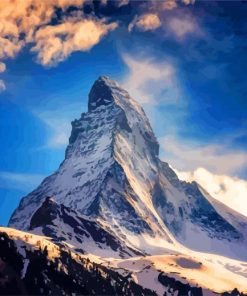 a mountain of the Alps paint by numbers