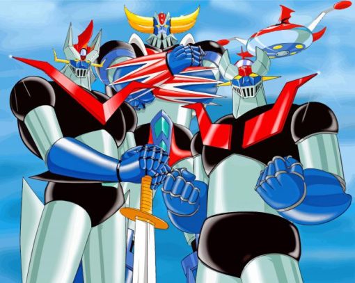 Mazinger Z Infinity Characters paint by numbers