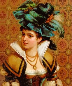 Aesthetic Medieval Woman paint by numbers