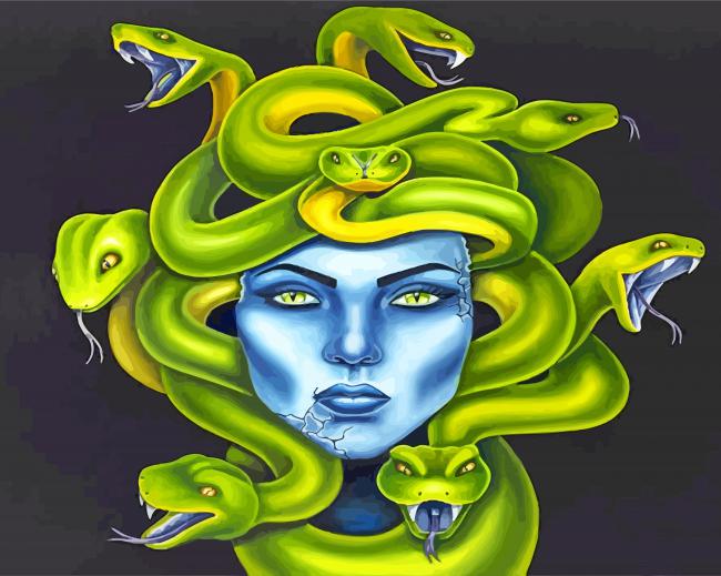 Blue Medusa Movie paint by numbers