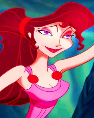 Aesthetic Megara Disney paint by numbers