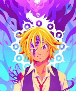 Meliodas Character paint by numbers