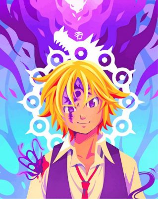 Meliodas Character paint by numbers