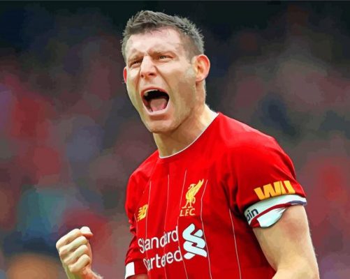 Milner Liverpool Player paint by numbers