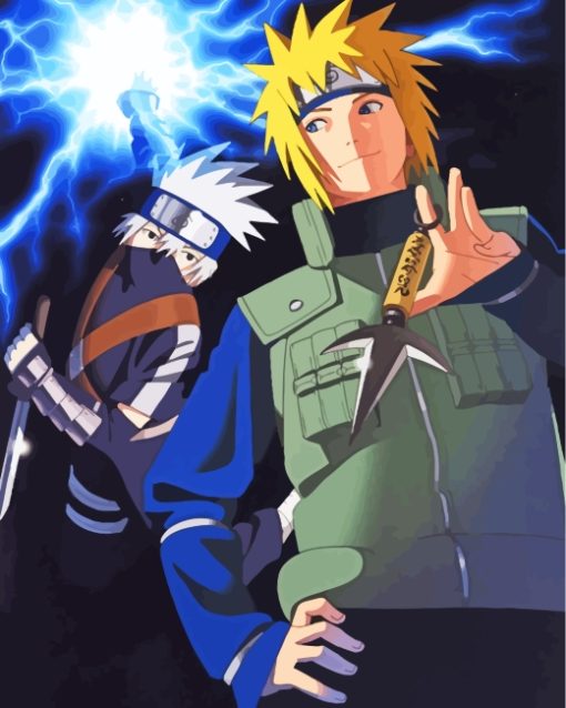 Minato Namikaze And Kakashi Hatake paint by numbers