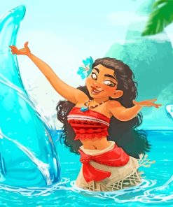 Moana Princess Disney paint by numbers