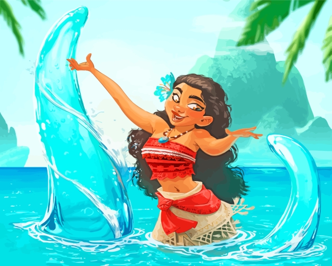 Moana Princess Disney paint by numbers