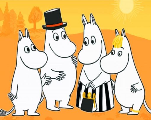 Moomins Cartoons paint by numbers