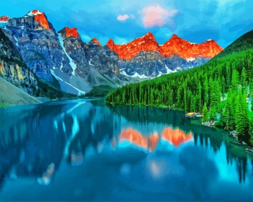 Moraine Lake Canada paint by numbers