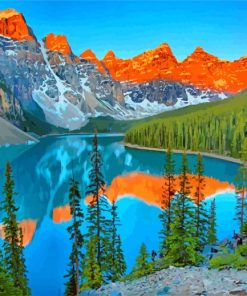 Landscape Moraine Lake paint by numbers