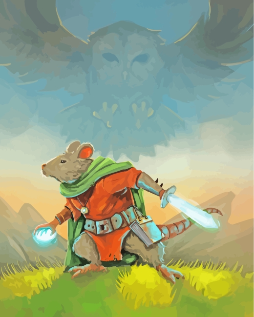 Warrior Mouse paint by numbers