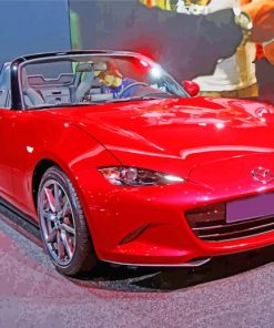 Red Mazda Mx5 Car painnt by numbers