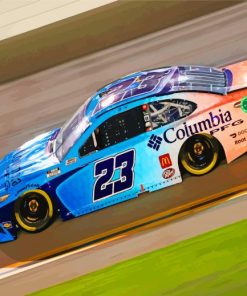 Nascar Blue Car paint by numbers