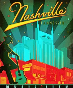 Nashville Music City paint by numbers