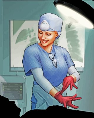 Nurse Illustration paint by numbers