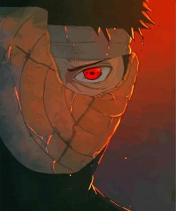 Obito With Mask Face paint by numbers