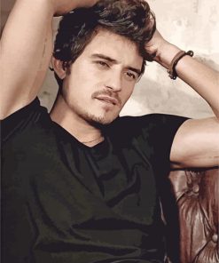 Orlando Bloom Photoshoot paint by numbers