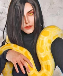 Orochimaru With Yellow Snake paint by nymbers