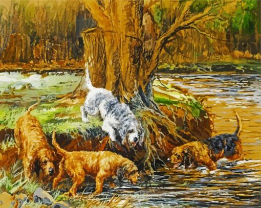 Otterhound Dogs paint by numbers