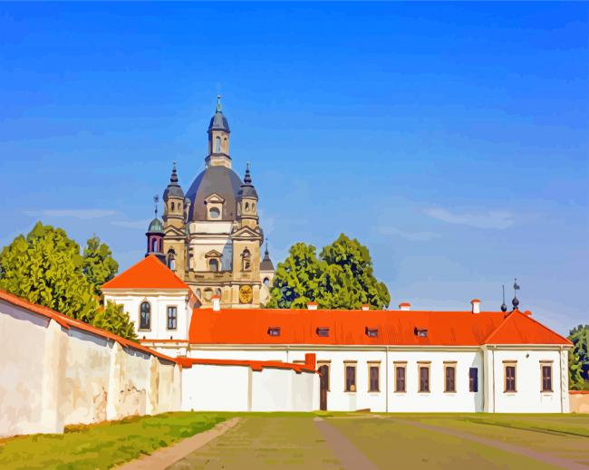 Pazaislis Monastery And Church paint by numbers
