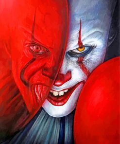 Scary Pennywise paint by numbers