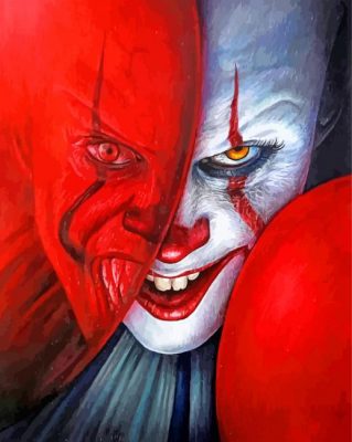 Scary Pennywise paint by numbers