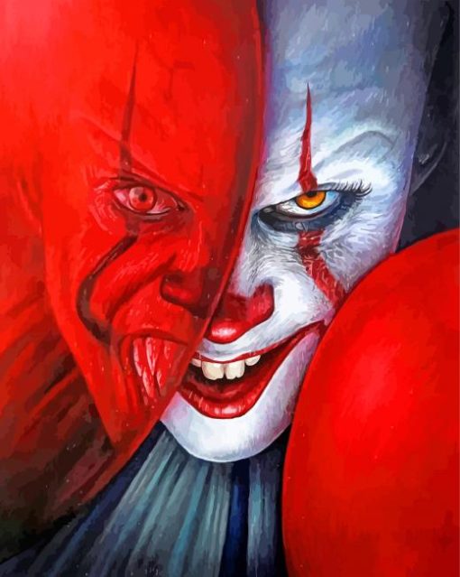 Scary Pennywise paint by numbers