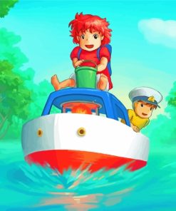 Ponyo And Sosuke Characters paint by numbers