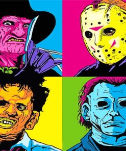 Pop Art Horror Movie paint by numbers